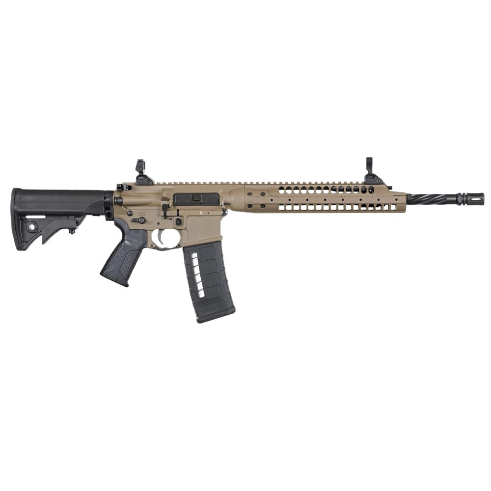 LWRC SIX8-A5 6.8 SPC 14.7\" 1:10\" P&W Bbl FDE CA Compliant Rifle SIX8A5RCK14PCAC
