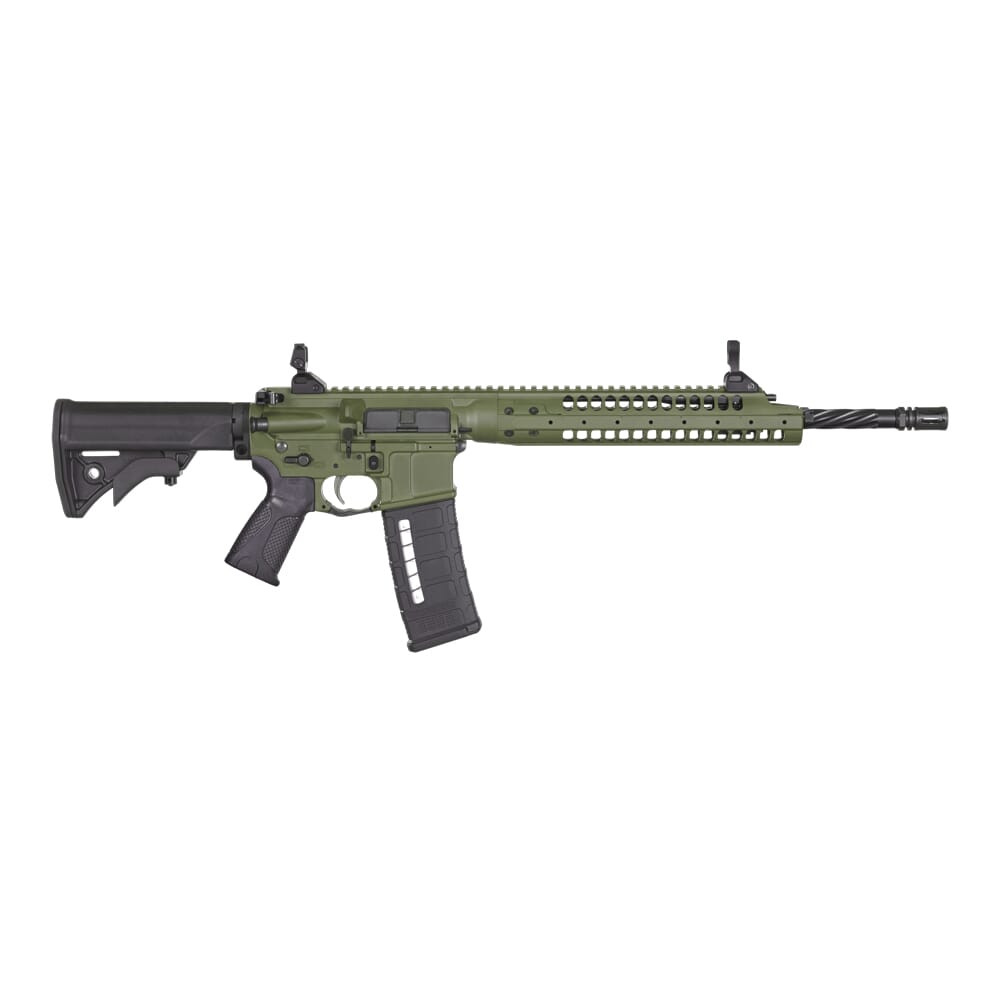 LWRC SIX8-A5 6.8 SPC 14.7\" 1:10\" P&W Bbl OD Green CA Compliant Rifle SIX8A5RODG14PCAC