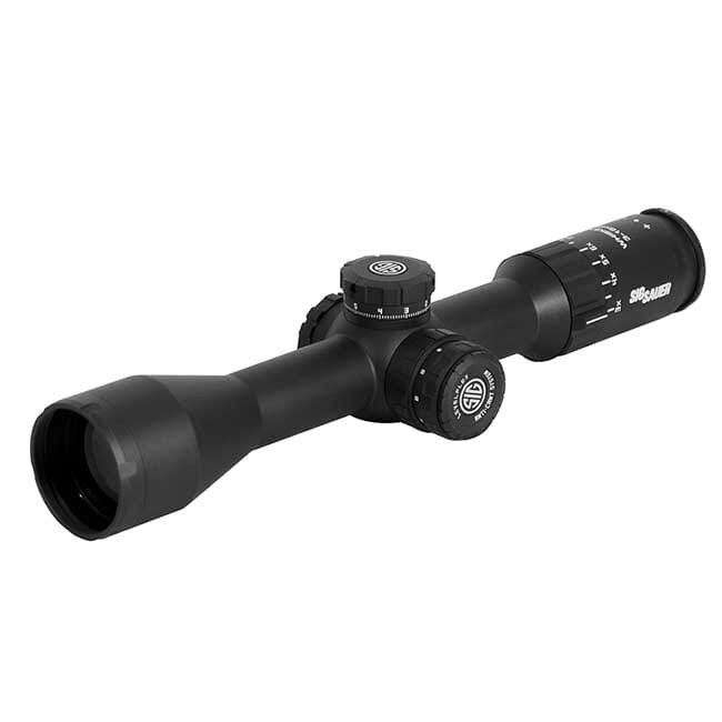 Sig Sauer Whiskey 5 3-15x44 30mm, MOA Milling Hunter Illum Reticle, Levelplex, 0.25 MOA Adj, Black Scope SOW53015