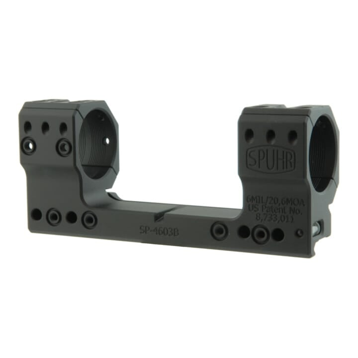 Spuhr Unimount 34mm 6MIL/20.6MOA 1.5" Picatinny Scope Mount for Scopes w/ Extended Erector Housings SP-4603B