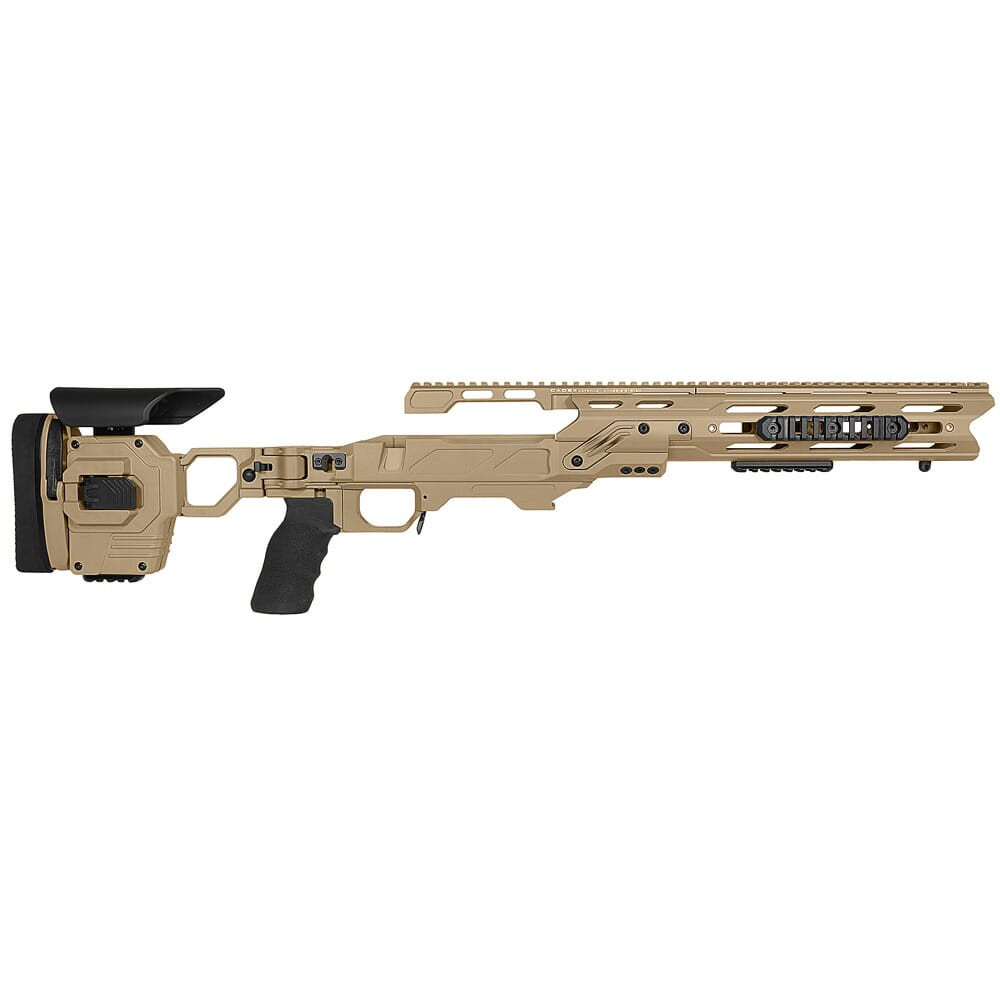 Cadex Defense Dual Strike Tan Rem 700 LA Standard Folding 20 MOA #8-40 for SSSF 3.850\" CIP Chassis STKDL-REM-RH-LA-R-208-E-TAN