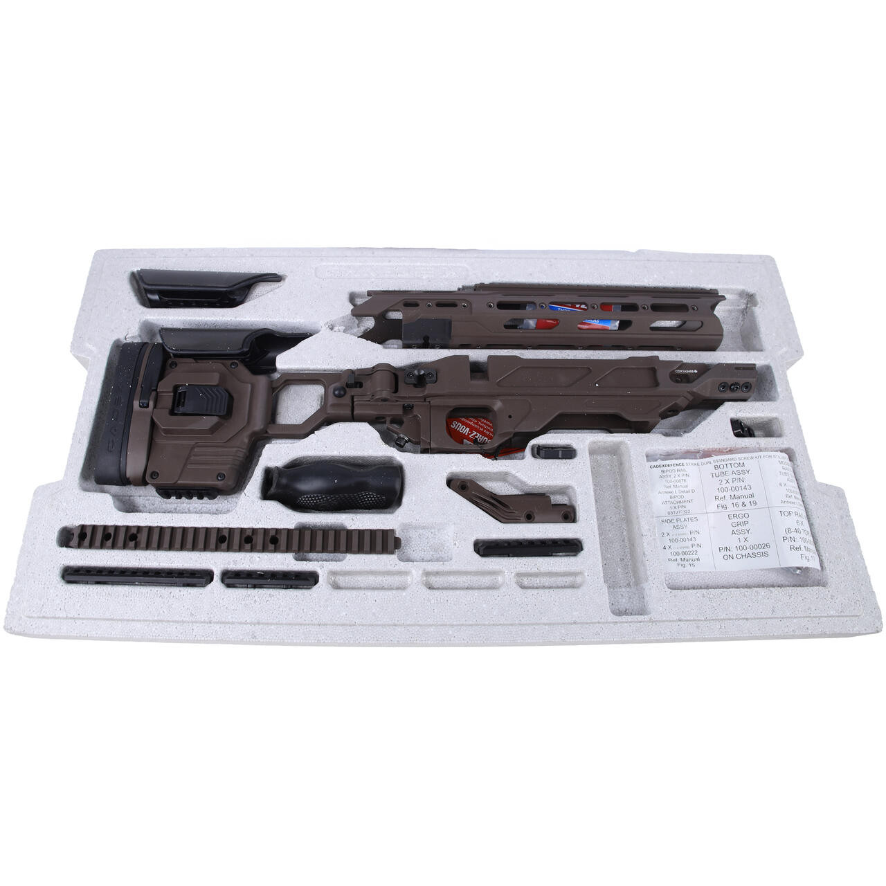 Cadex Defense Dual Stiller Comp .375CT Cal./.408CT Cal Cadex Mag. SSSF 4.725\" Folding Chassis STKDL-STC-RH-XL6-R40G-SSV