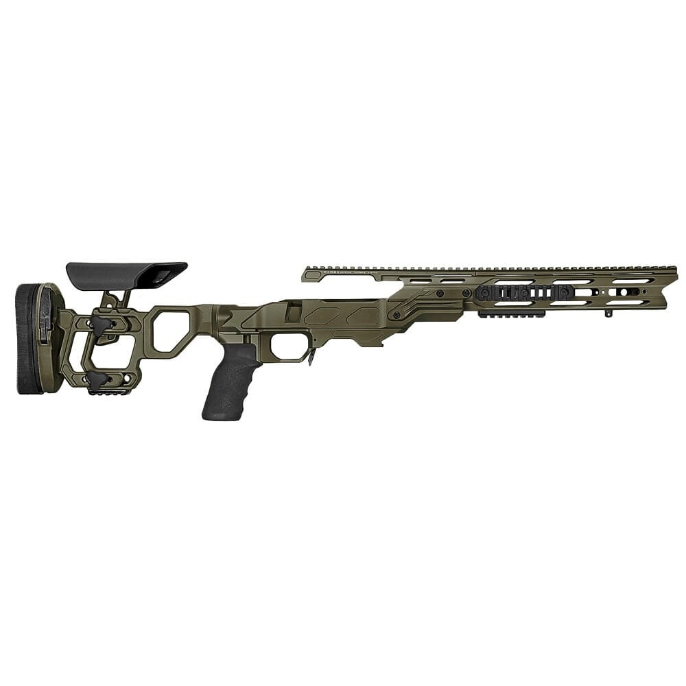 Cadex Defense Field Tactical OD Green Rem 700 LA Skeleton Fixed 20 MOA #8-40 for SSSF 3.850\" CIP Chassis STKFT-REM-RH-LA-B-208-E-ODG