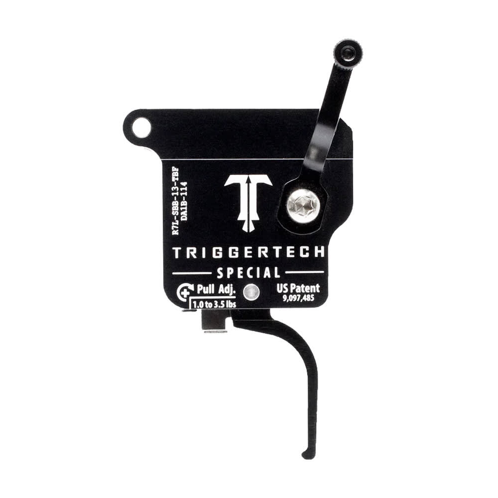 TriggerTech Special Trigger for Tikka T3, T3x, & T1x 1.0-3.5lbs Adj Pull Weight Straight Flat Lever LH BLK ZCT, CLKR, TKR Technology TIL-SBB-13-TNF