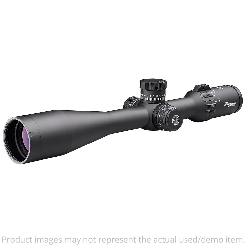 Sig Sauer USED TANGO4 Scope, 6-24x50mm, 30mm, FFP, Dev-L Mrad Illum Reticle, Side Focus, 0.1 Mrad Adj, Black SOT46114 Light Ring Marks UA4740