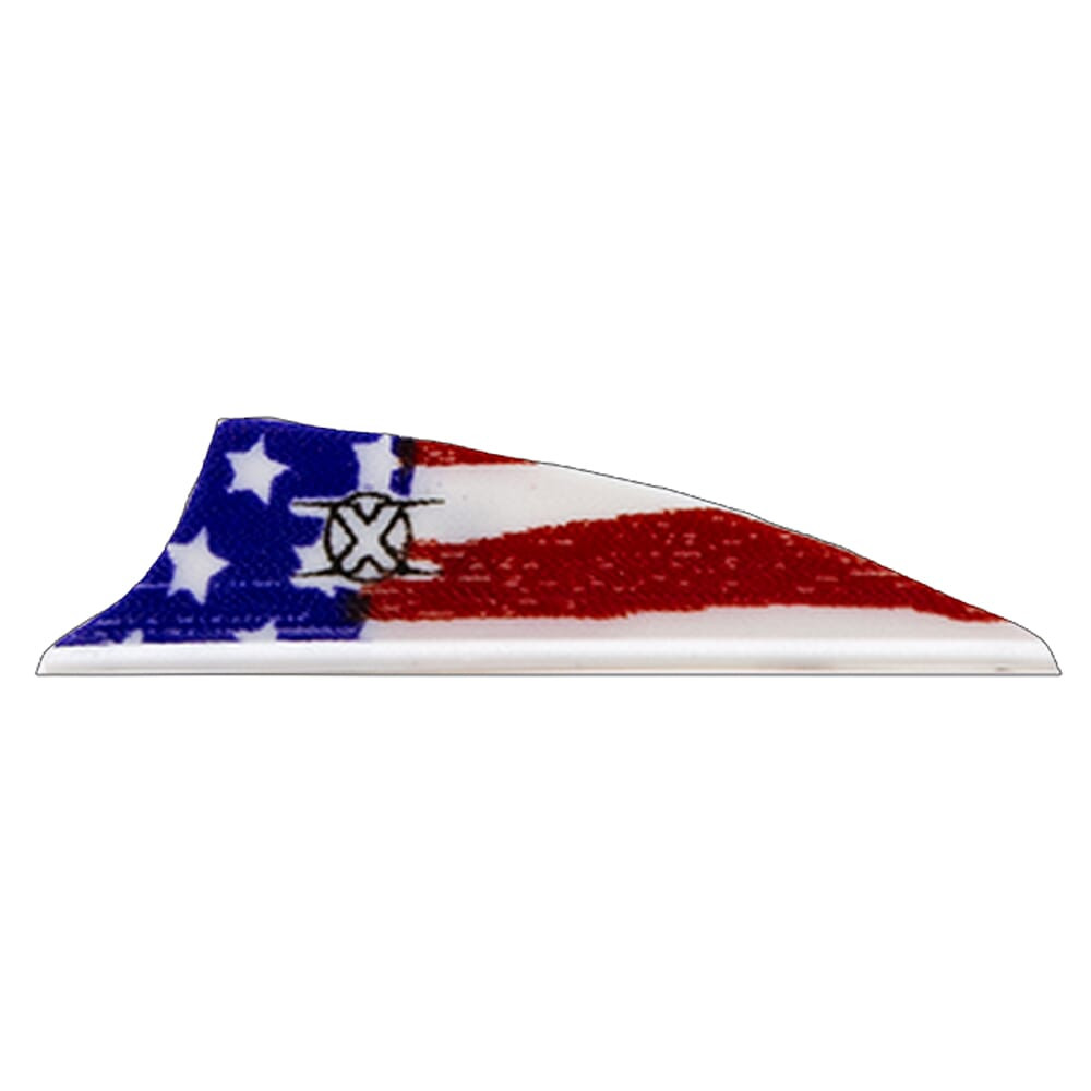 Bohning X Vane 1.75\" Shield Cut American Flag 1000pk 10773AF175