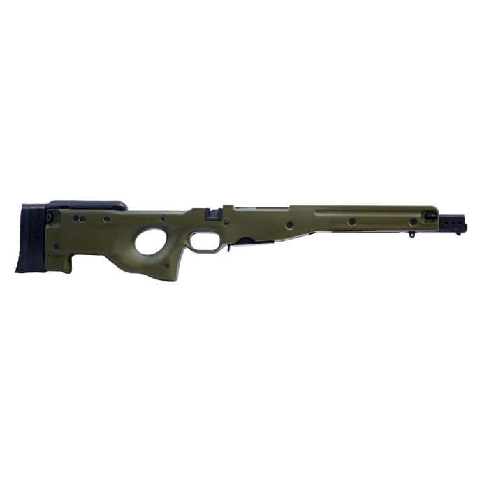 Accuracy International USED Chassis System Short Action 1.5 Fixed Stock Green 308 Win, Usage marks on check piece-UB491