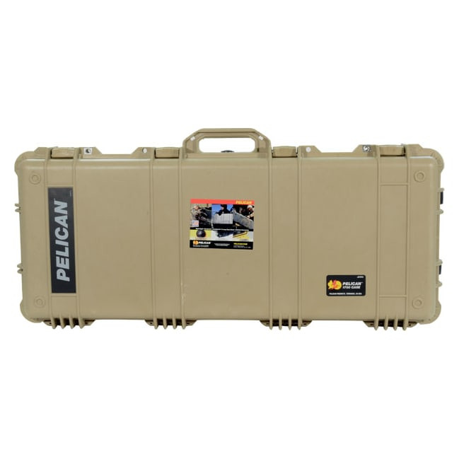 Blaser R8 Ultimate Safari Pelican case in Tan. This is a brand new case but has a small tear in the foam where the 2nd barrel goes (see photo on web).-UB782