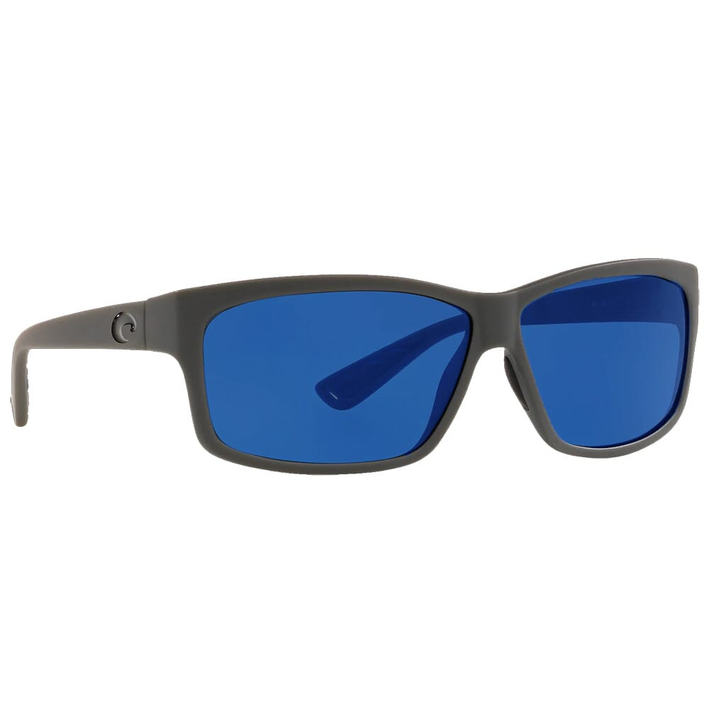 Costa Cut Matte Gray Frame Sunglasses w/ Blue Mirror 580G Lenses UT-98-OBMGLP