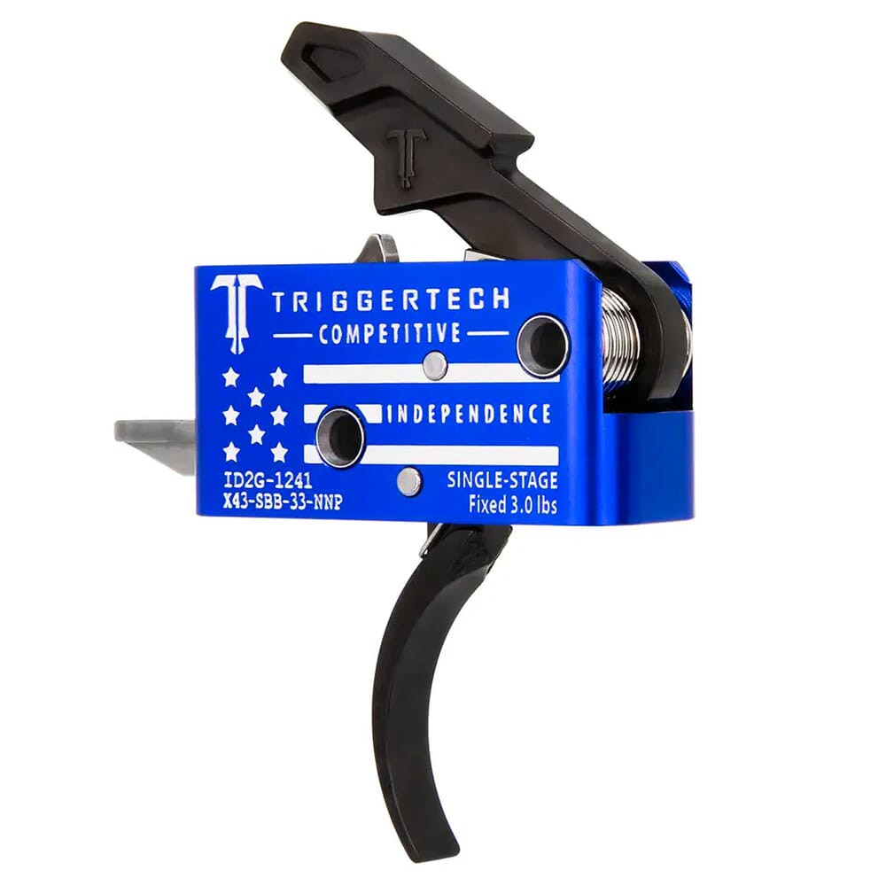 TriggerTech Special Edition Independence Day AR15 Competitive Single Stage 3lb. Blue Trigger X43-SBB-33-NNP