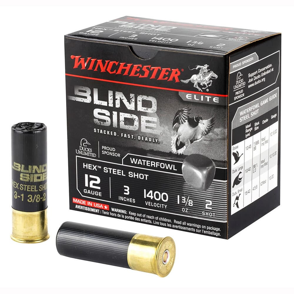 Winchester 20ga 3\" #2 Long Side Hex 1-1/16oz Shells Box of 25 XBS2032