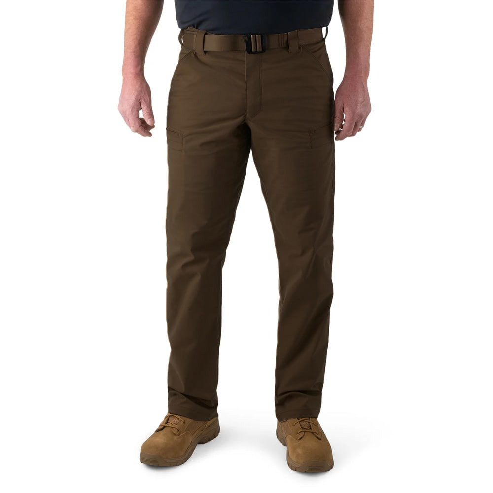 First Tactical Men's A2 Pants 2-Way Stretch Water Resistant Double-Dyed Kodiak Brown 114038-182