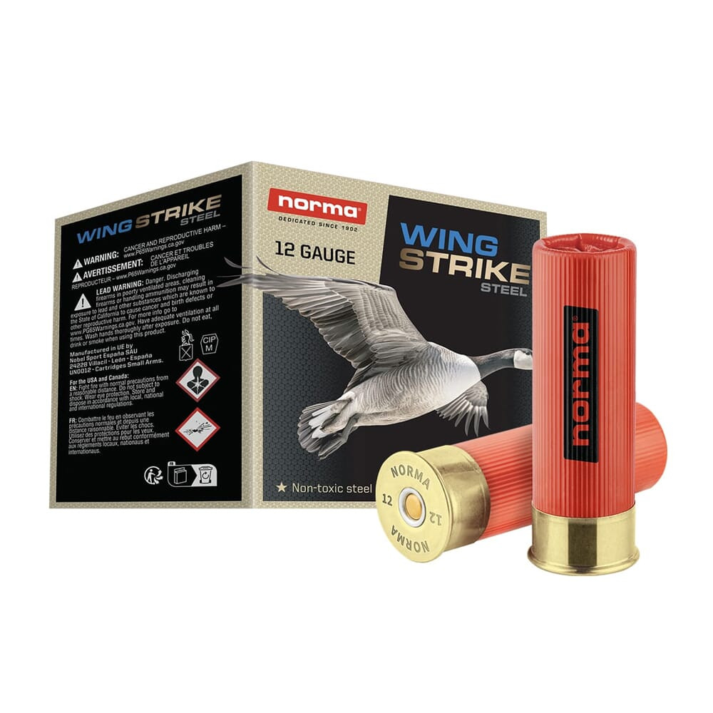 Norma WINGSTRIKE STEEL 12ga 3\" #5 1 1/4oz Shotshell (25/box) 1198033450