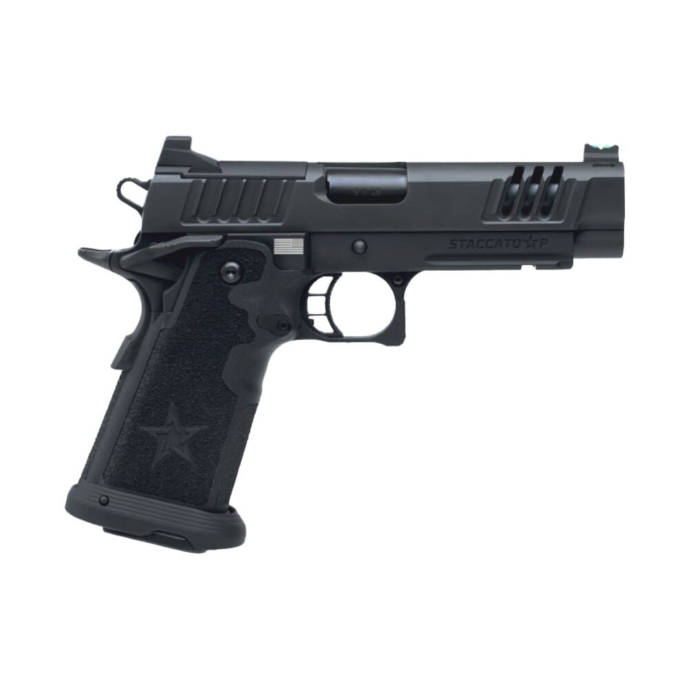 Staccato P Duty V2 9mm DLC/DLC    P Optic Ready Aluminum Frame Dlc Barrel Tac Texture Grip With X-Series Serrations 12-1201-000103-01