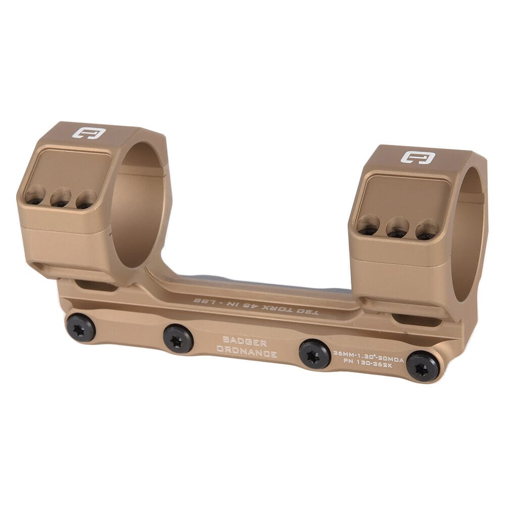 Badger Ordnance C.O.M.M. MAX 36mm 1.30\" 6MIL/20MOA Tan Scope Mount 130-362K