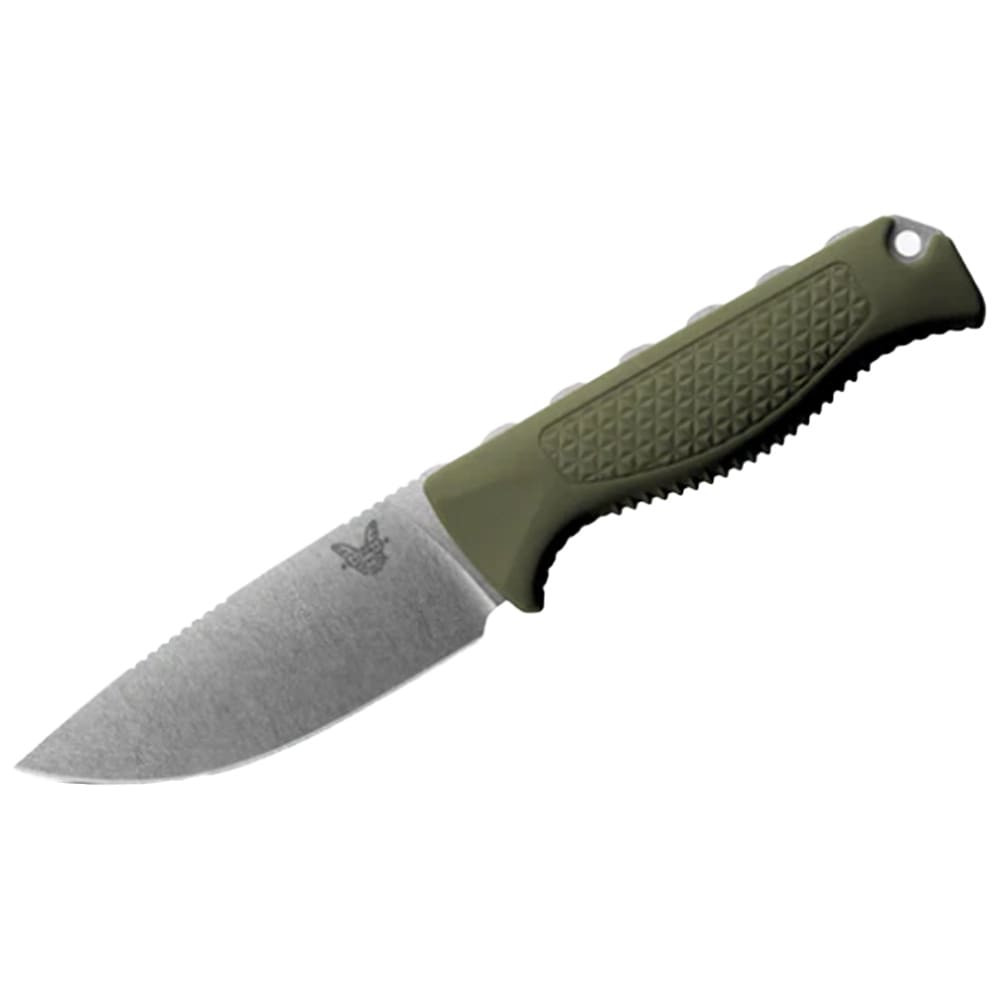 Benchmade Steep Country Fixed Blade Drop-Point Dark Olive Santoprene Knife 15006-01