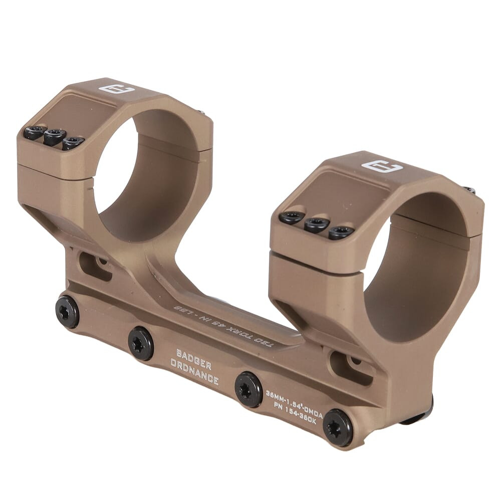 Badger Ordnance C.O.M.M. MAX 36mm 1.54\" 0MIL/0MOA Tan Scope Mount 154-360K