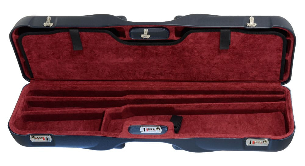 Negrini One Shotgun Four Bbl 34-5/8\" Case Blue/Bordeaux 1646LR-4C/5229