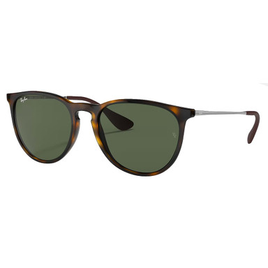Ray-Ban Erika Polished Light Havana Sunglasses w/G-15 Green Lenses 0RB4171-710/71-54