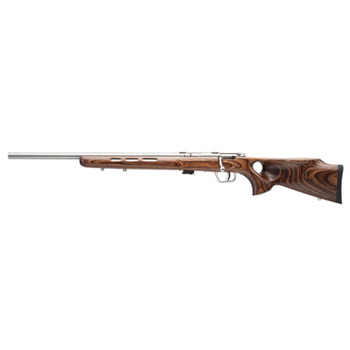 Savage Arms MARK II BTVSS LH .22 LR 21\" 1:16\" Bbl Brown Laminate/Stainless Left Hand BA Rifle w/(1) 5rd Mag & Thumbhole Stock 25795