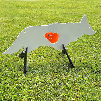 Precision Targets 36\"x13\"x3/8\" Life-Size Coyote w/Reactive Vitals 36X13X3-8-LSCRV