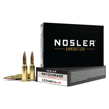 Nosler Match Grade MGA - 6.5mm Grendel 123g CC HPBT (20ct) Ammunition 44501