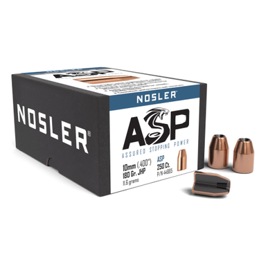 Nosler Hand Gun - Assured Stopping Power (ASP) HG - ASP 10mm 180g JHP (.400") (250 bulk ct) Bullets 44885
