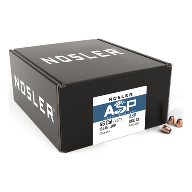 Nosler Hand Gun - Assured Stopping Power (ASP) HG - ASP 45 185g JHP (.451\") (1,000 bulk ct) Bullets 53264