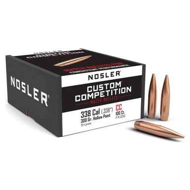 Nosler Custom Competition CC - 338 300g HPBT (100ct) Bullets 53515