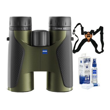 Zeiss Terra ED 10x42 Green Binocular and Premium Bino Harness Kit 524204-9908Zeiss-KIT-2127-990-529115 - Main Image