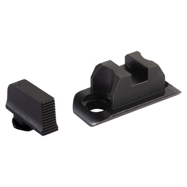 Ameriglo Black Serrated .240\" Front Sight , Flat Black Rear Sight For Glock 43X / 48, COA, Slimline Width AC-453 - Main Image