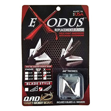 QAD Exodus Crossbow Replacement 100gr Swept Blade Broadhead BCR100-S
