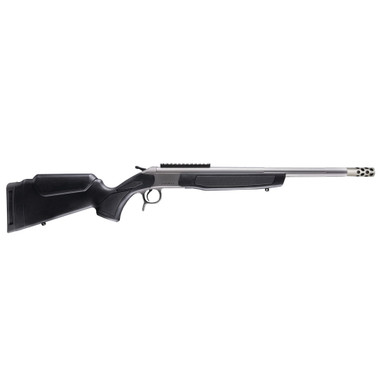 CVA Centerfire Scout SS TD .338 ARC 18\" 1:8\" 5/8x24 Bbl Stainless Steel/Black Rifle w/Omni Brake & 0 MOA Pic Rail CR4447S