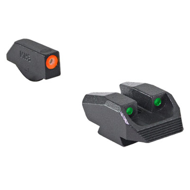 Meprolight Hyper-Bright Kimber K6/DASA Revolver Fixed Orange Ring/Green Dot Tritium Illum Pistol Sight Set 0412313131