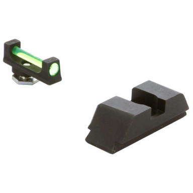 Ameriglo Green Fiber .115\" Front Black Rear Sight Set for Glock Gen 1-4 17,19,22-24,26,27,33-35,37-39 GFT-114