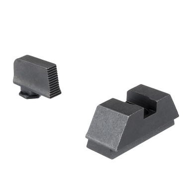 Ameriglo Optic Compatible 2L Tall Black Outline .240\"F, Flat Black .315\"R Sight Set for Glock GL-454