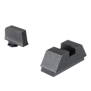 Ameriglo Optic Compatible 5L Tall Black Outline .300\"F, Flat Black .375\"R Sight Set for Glock GL-457