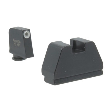 Ameriglo Optic Compatible 4XLT Green Tritium w/White Outline .385\"F, Flat Black .48\"R Sight Set for Glock 4XL (Excl. 42,43,48) GL-495