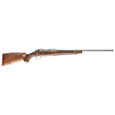 Sako 90 Hunter Stainless Steel 7MM-08 No Sights 22.4  BBL 1:9  TPI RH SS Trig  5RD Wood / Oiled Brown J06090