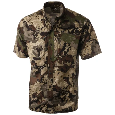 Pnuma Outdoors Short Sleeve Shooting Shirt, Caza Camo 3XL PSSSSCXXX