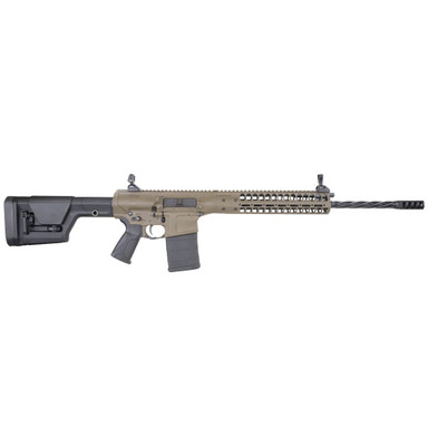 LWRC REPR MKII 7.62x51 20\" 1:10\" 5/8x24 Spiral Fluted Bbl Patriot Brown Side Charge Rifle REPRMKIIR7PBCF20SC
