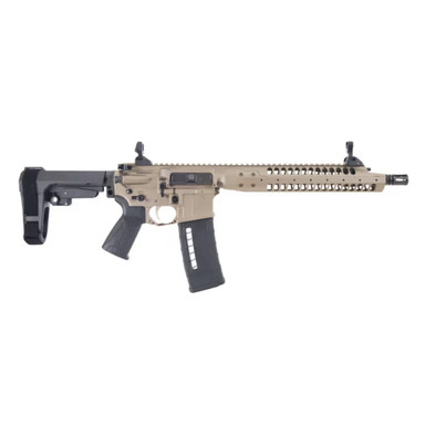 LWRC SIX8-A5 6.8 SPC 10.5\" 1:7\" 1/2x28 Bbl OD Green Pistol w/SBA3 Brace SIX8A5PODG10SBA3
