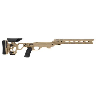 Cadex Defense Lite Competition M-LOK Tan Rem 700 SA Skeleton Folding for DSSF 3.055\" Chassis STKLCP-REM-RH-SA-B-NA-B-TAN