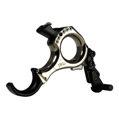 T.R.U. Ball Archery Abyss Flex 3 or 4 Finger (Ergo Adj Finger Pieces) QuickSilver Large Release TABF-QS-L
