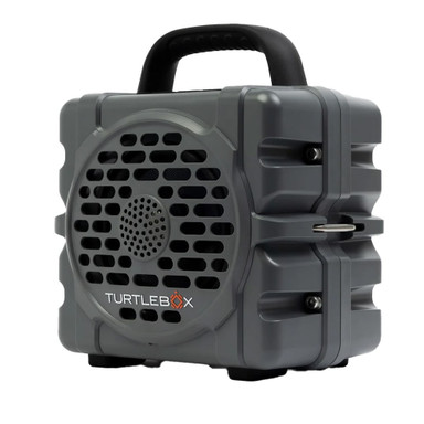 Turtlebox CUB Outdoor Bluetooth Speaker with 2-Unit Pairing & Party Mode, Steel Tie-Downs, 8.6\"x7.2\"x5.8\", 5.3lbs, Gray TB-CUB-G1-GRAY-1 - Main Image