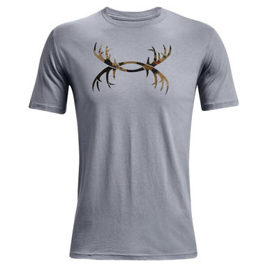 Under Armour Antler Logo Short Sleeve Tee Steel/UA Forest All Season Camo XXLT 1366017-035011