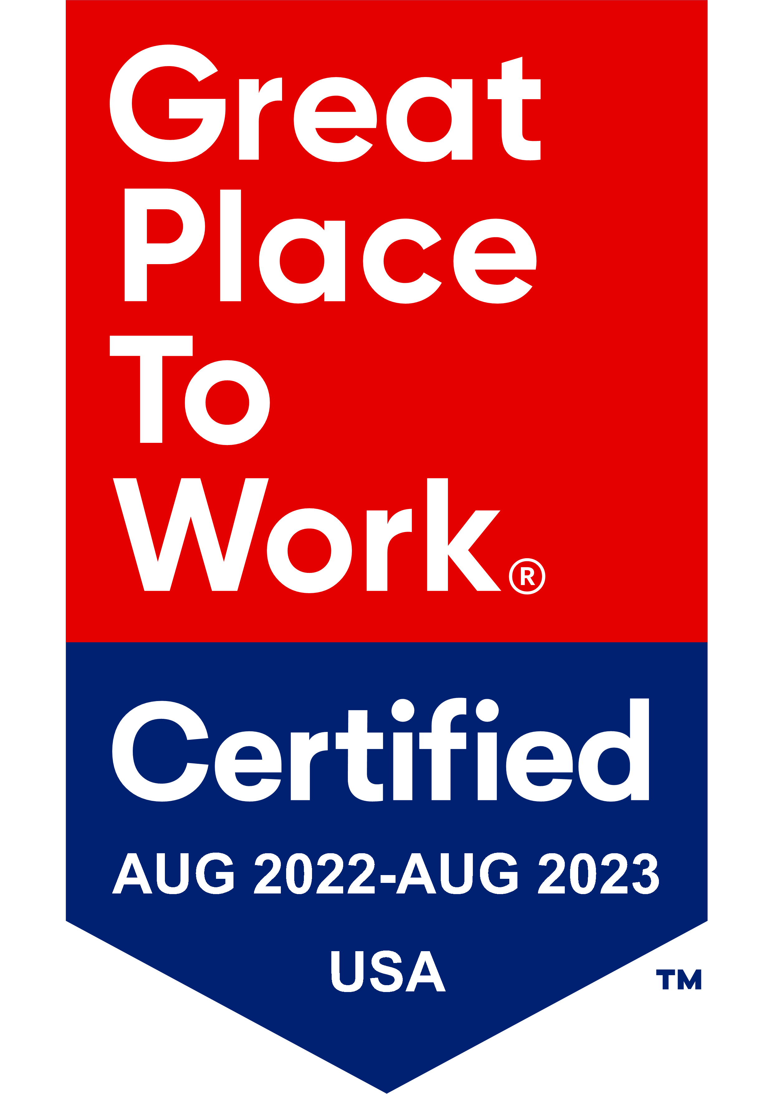 Great Place to Work Certified.