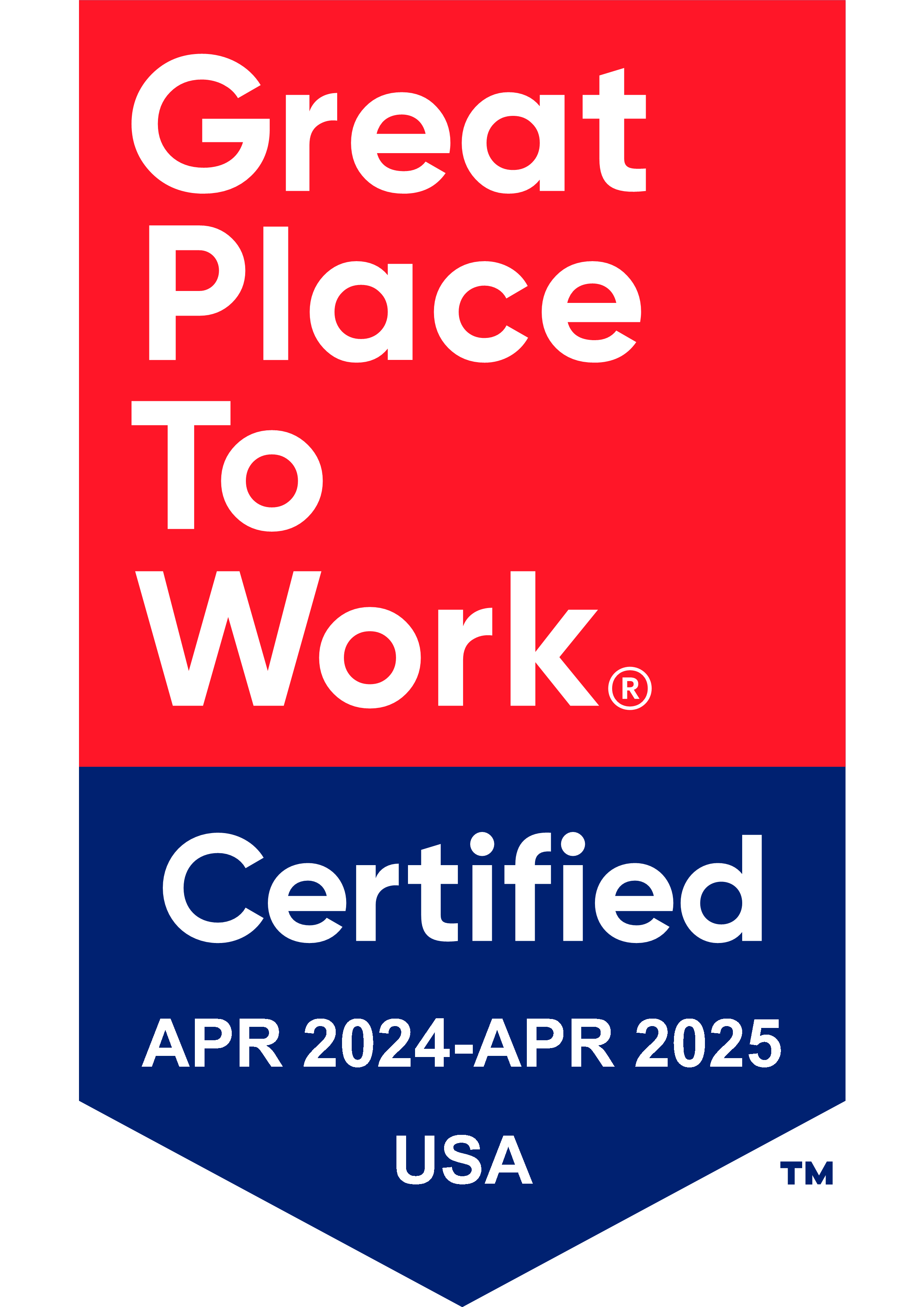 Great Place to Work Certified.