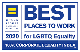 Best places to work for LGBTQ Equality 2021 award from the Human Rights Campaign Foundation.