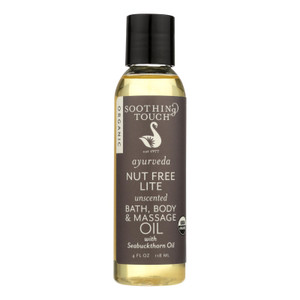 Soothing Touch Bath Body And Massage Oil - Organic - Ayurveda - Nut Free Lite - Unscented - 4 Oz Soothing Touch Bath Body And Massage Oil - Organic - Ayurveda - Nut Free Lite - Unscented - 4 Oz